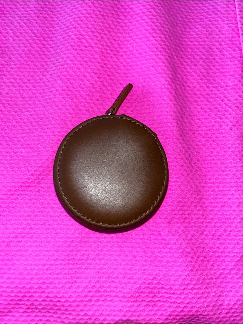 Samara NWOT Vegan Leather Jewelry Pouch Case Cacao Zipper Suede Lining Travel - Picture 3 of 6